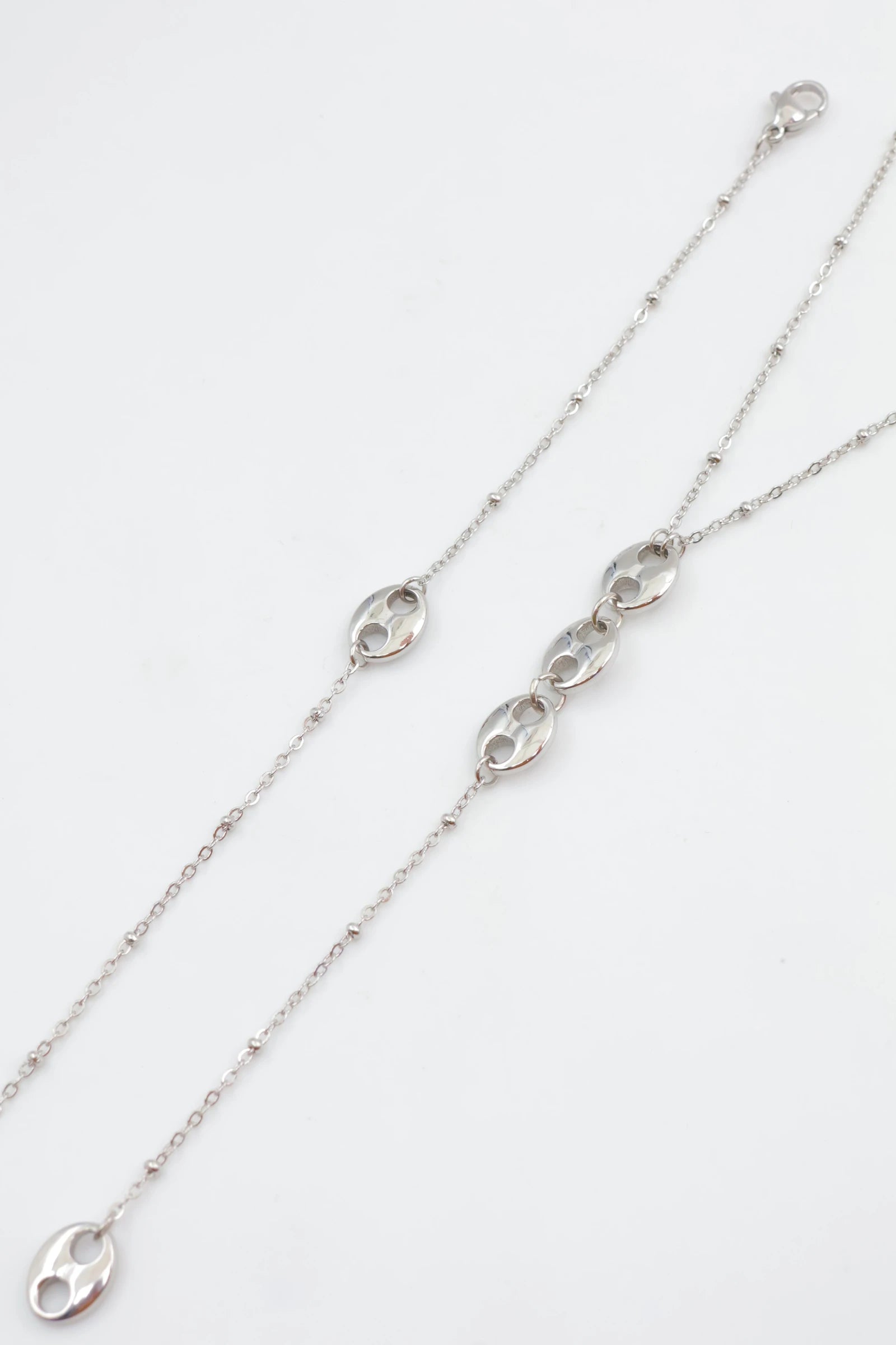 Parure de bijoux en acier inoxydable - ARGENT
