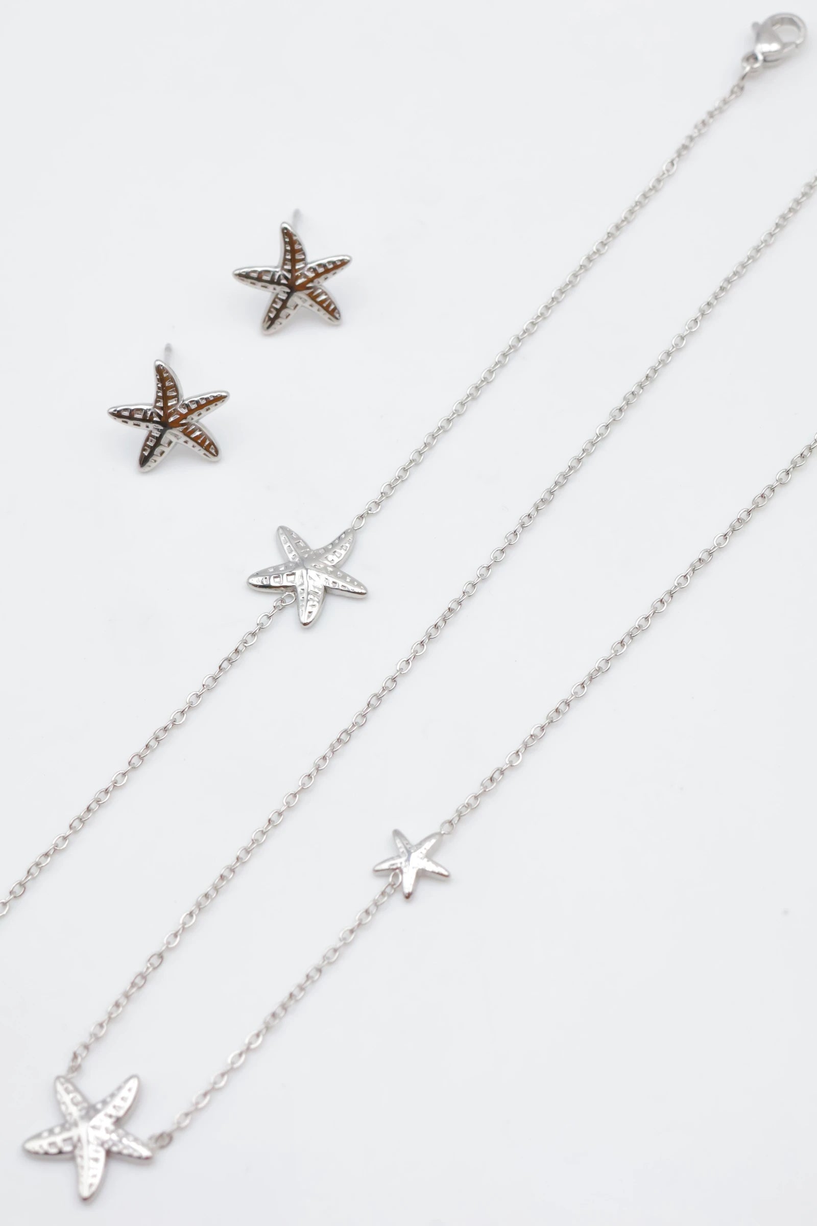 Parure de bijoux en acier inoxydable - ARGENT