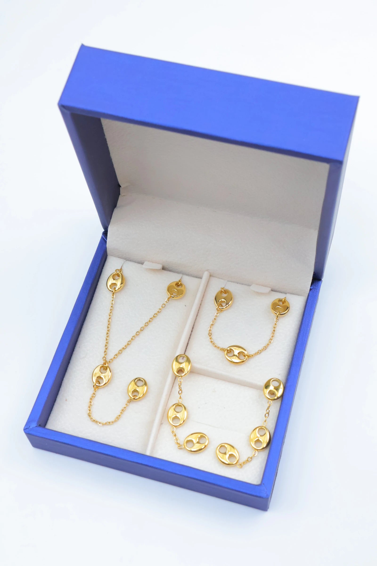 Parure de bijoux avec boîte en acier inoxydable - DORÉ