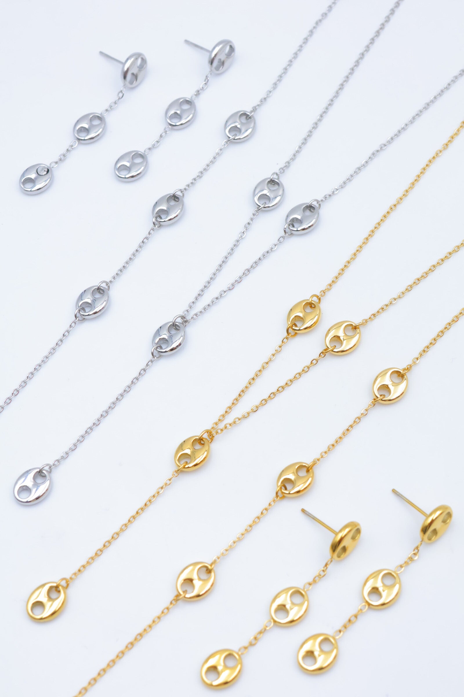 Parure de bijoux en acier inoxydable - DORÉ