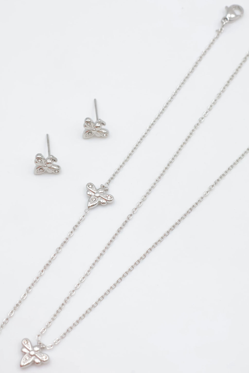 Parure de bijoux en acier inoxydable - ARGENT