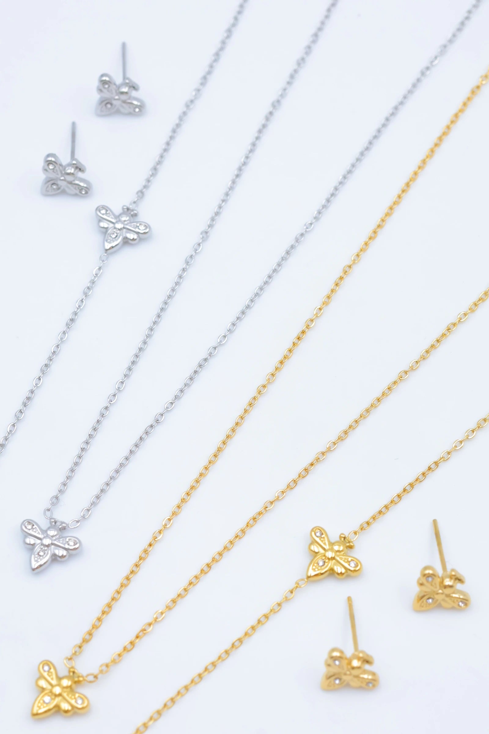 Parure de bijoux en acier inoxydable - DORÉ