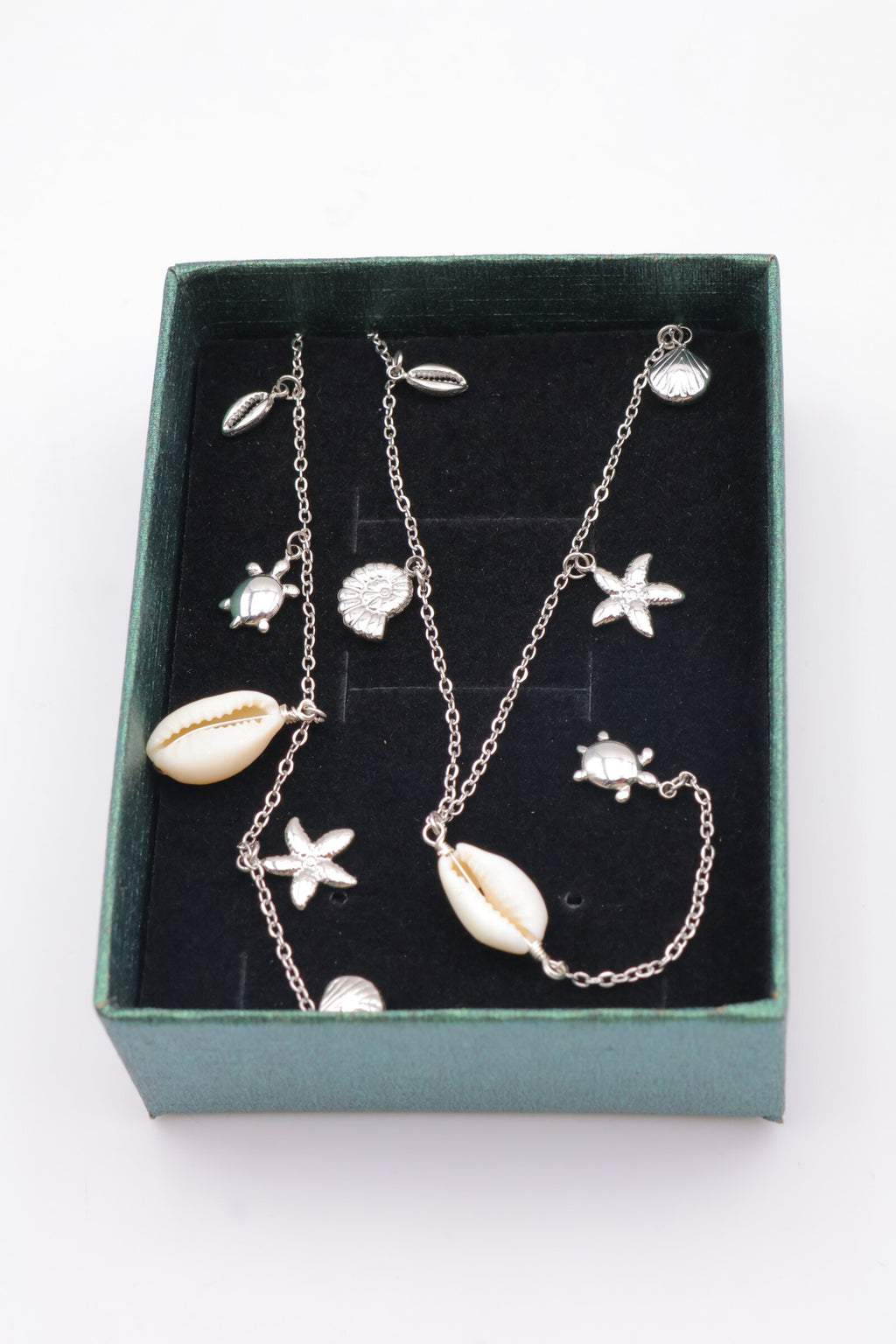 Parure de bijoux avec boîte en acier inoxydable - ARGENT