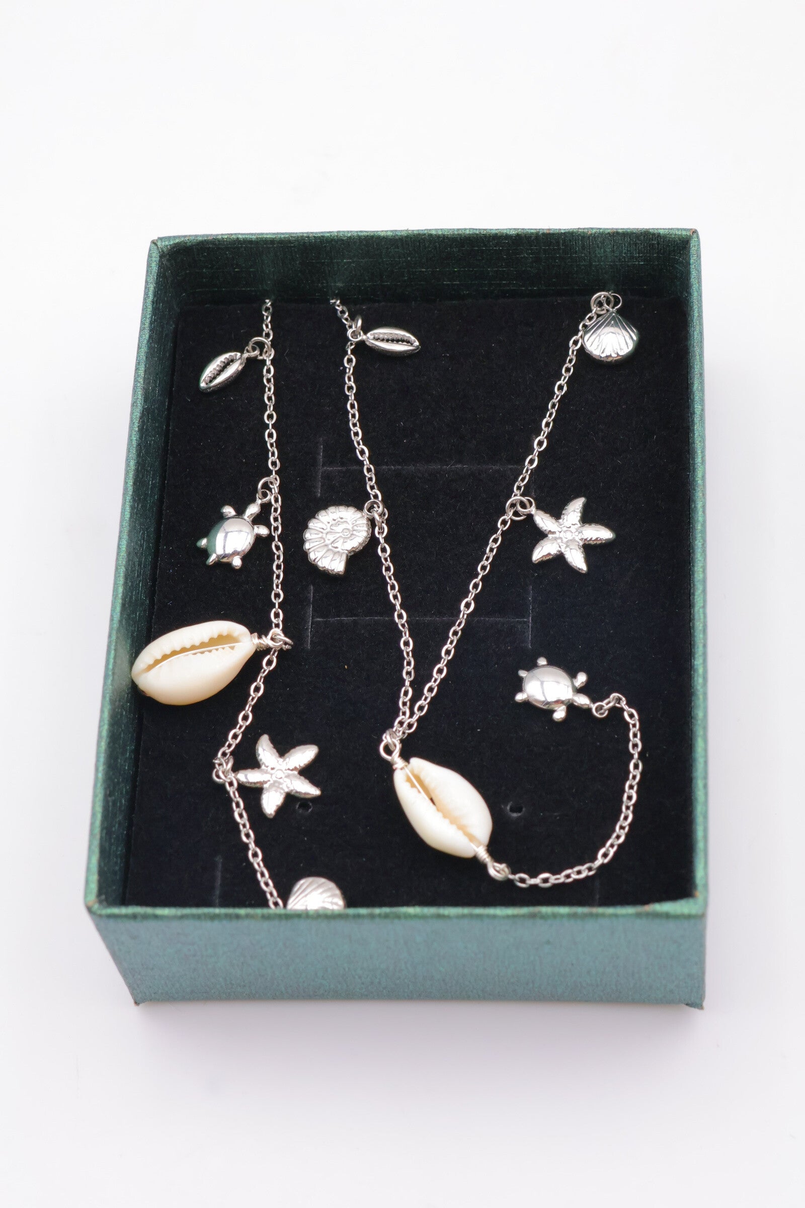 Parure de bijoux avec boîte en acier inoxydable - ARGENT