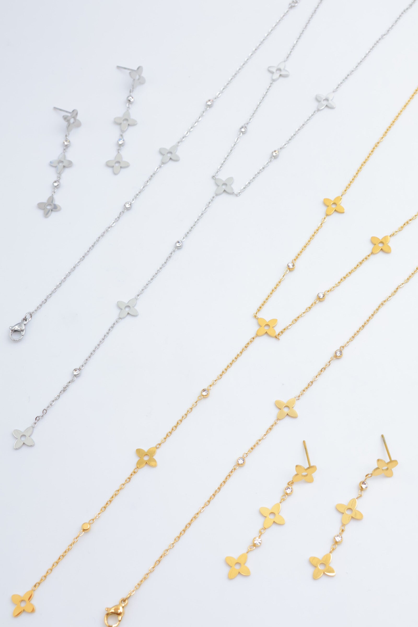 Parure de bijoux en acier inoxydable - DORÉ