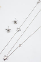 Parure de bijoux en acier inoxydable - ARGENT