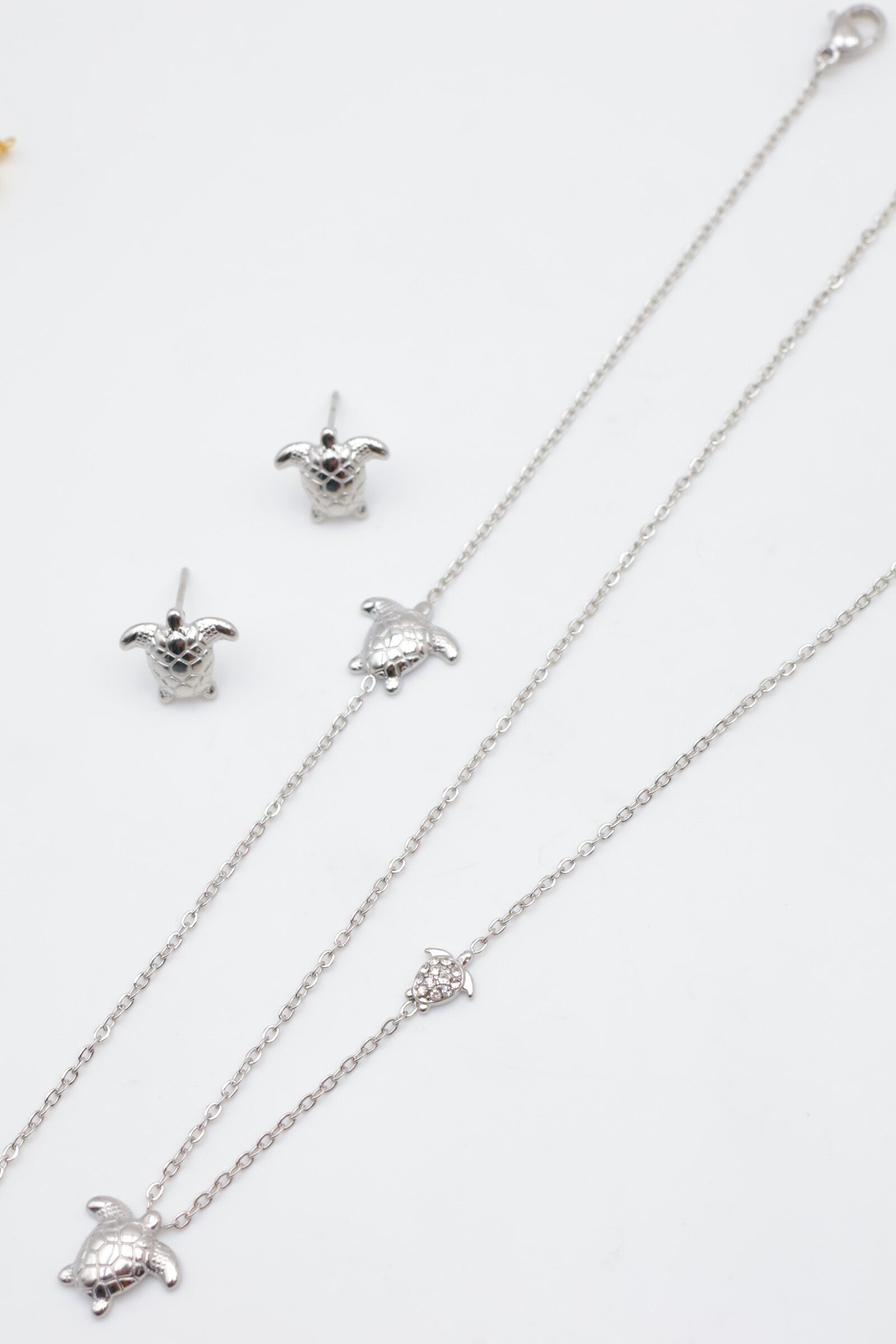 Parure de bijoux en acier inoxydable - ARGENT
