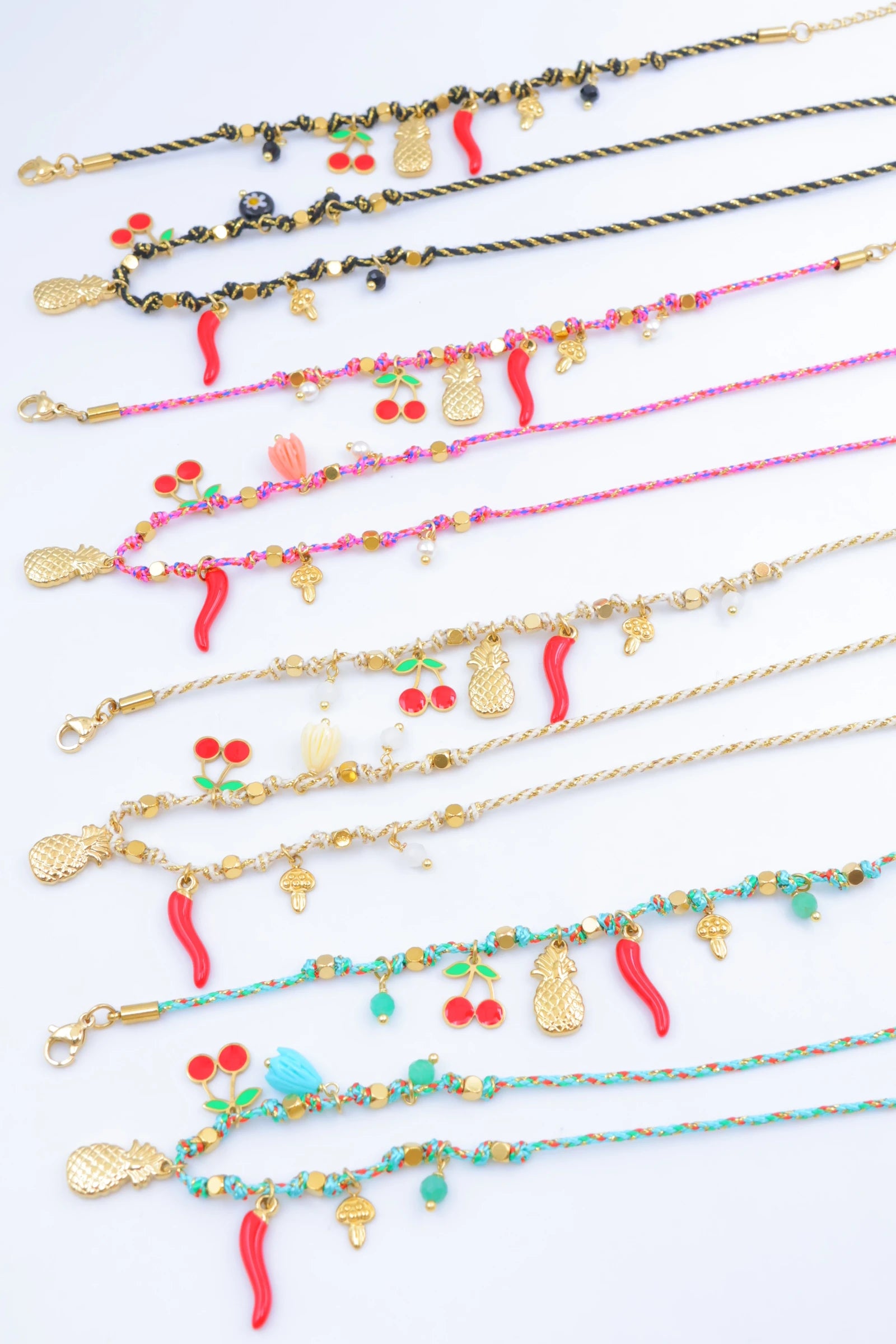 Parure de bijoux en acier inoxydable - BLANC