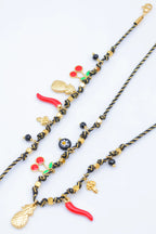 Parure de bijoux en acier inoxydable - NOIR