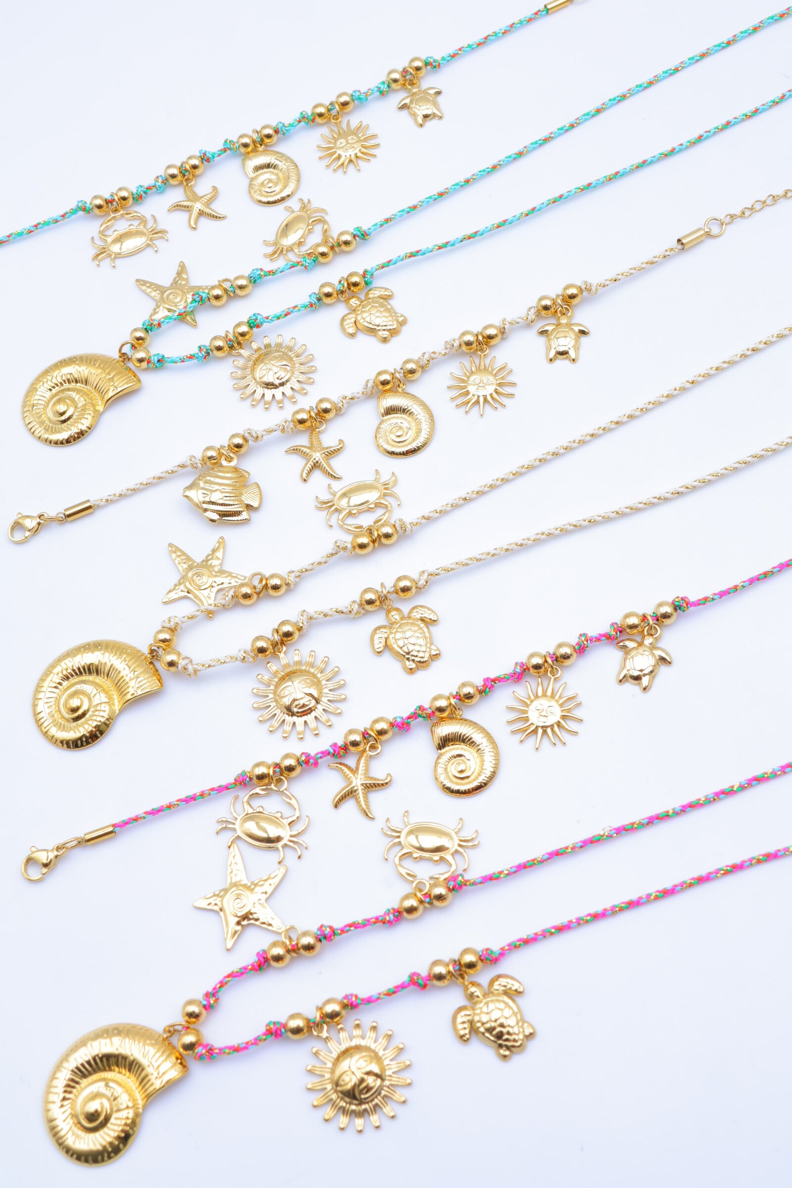Parure de bijoux en acier inoxydable - BLANC