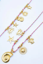 Parure de bijoux en acier inoxydable - FUCHSIA