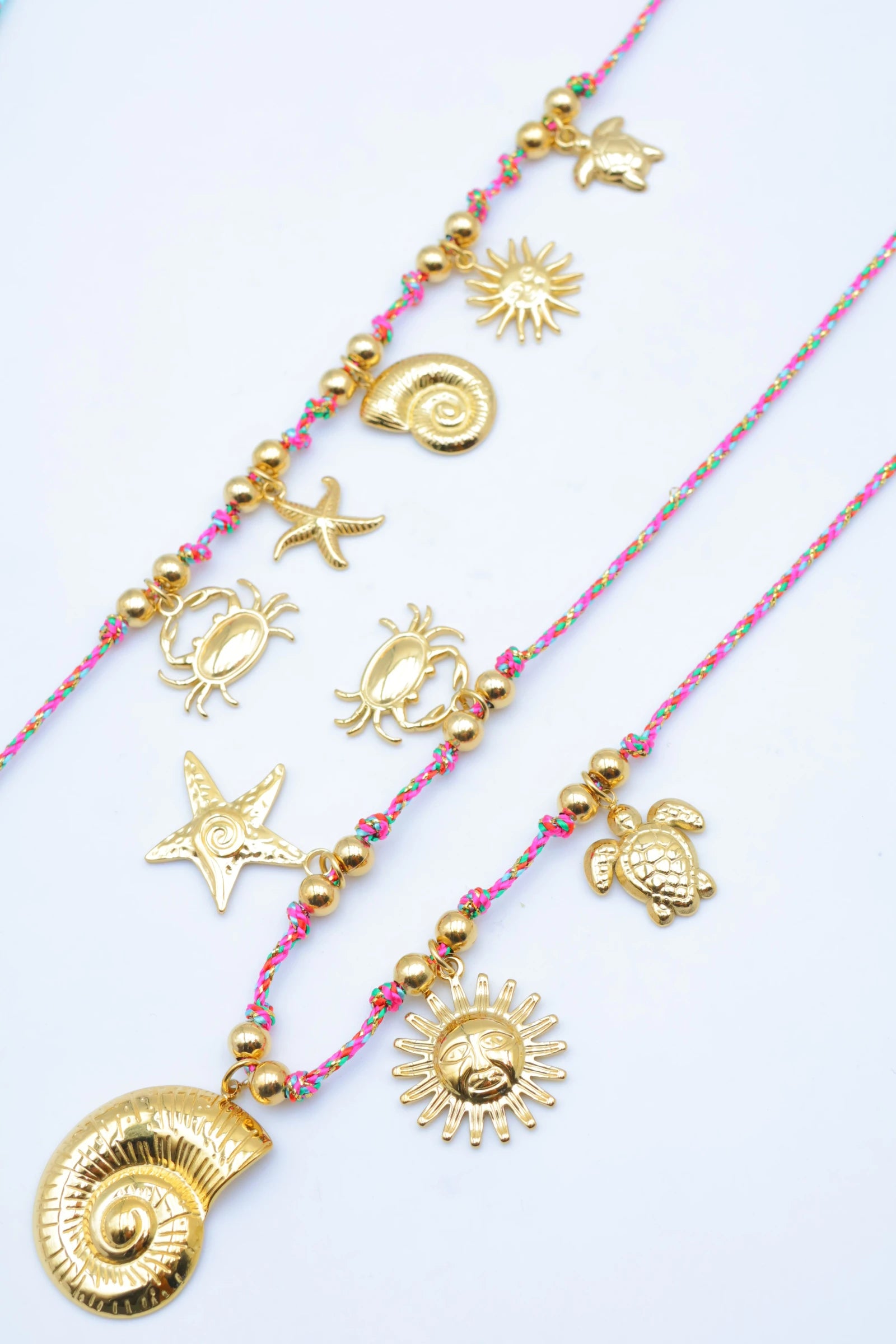 Parure de bijoux en acier inoxydable - FUCHSIA