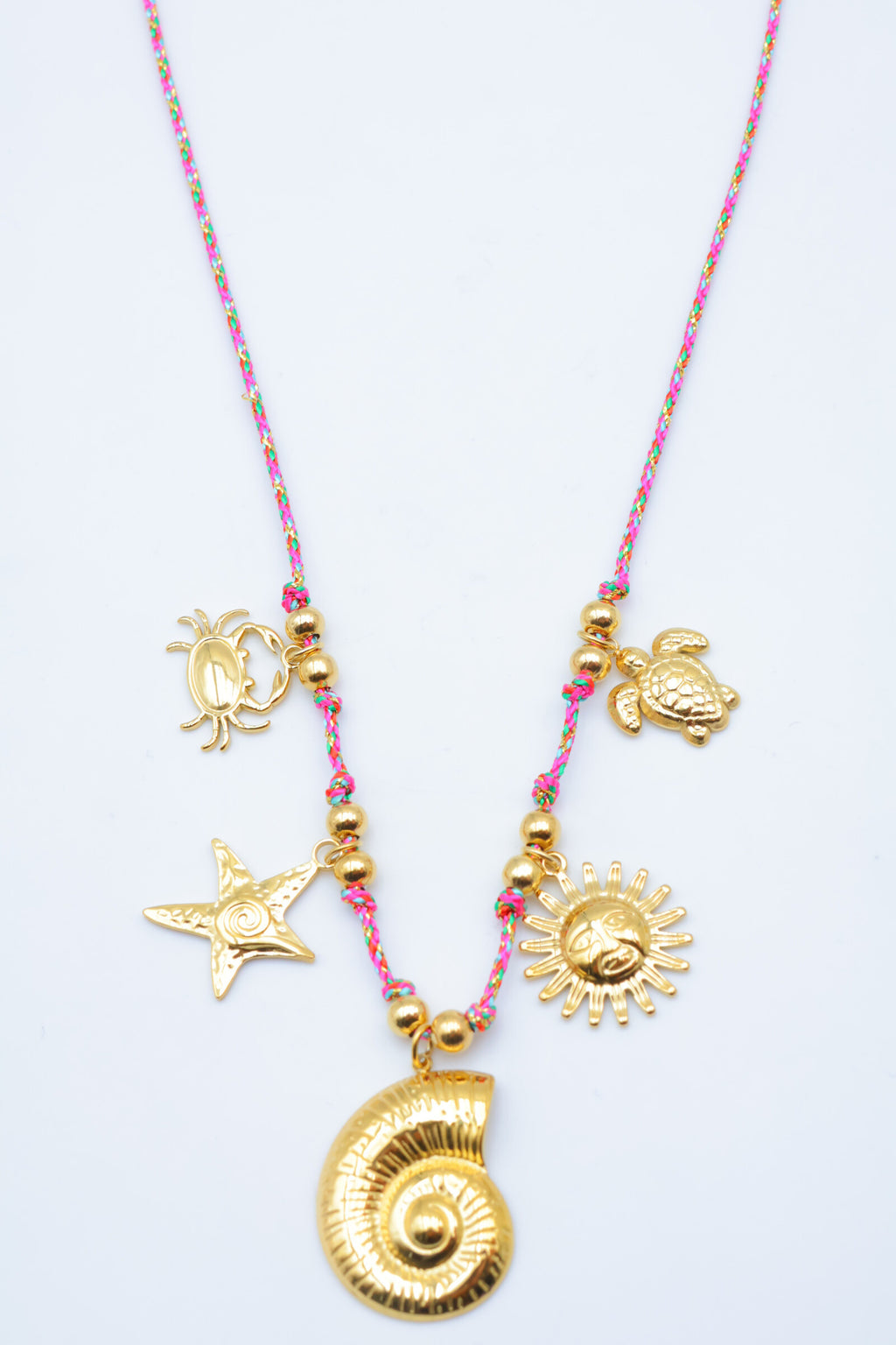 Collier en acier inoxydable - FUCHSIA