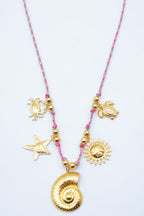 Collier en acier inoxydable - FUCHSIA