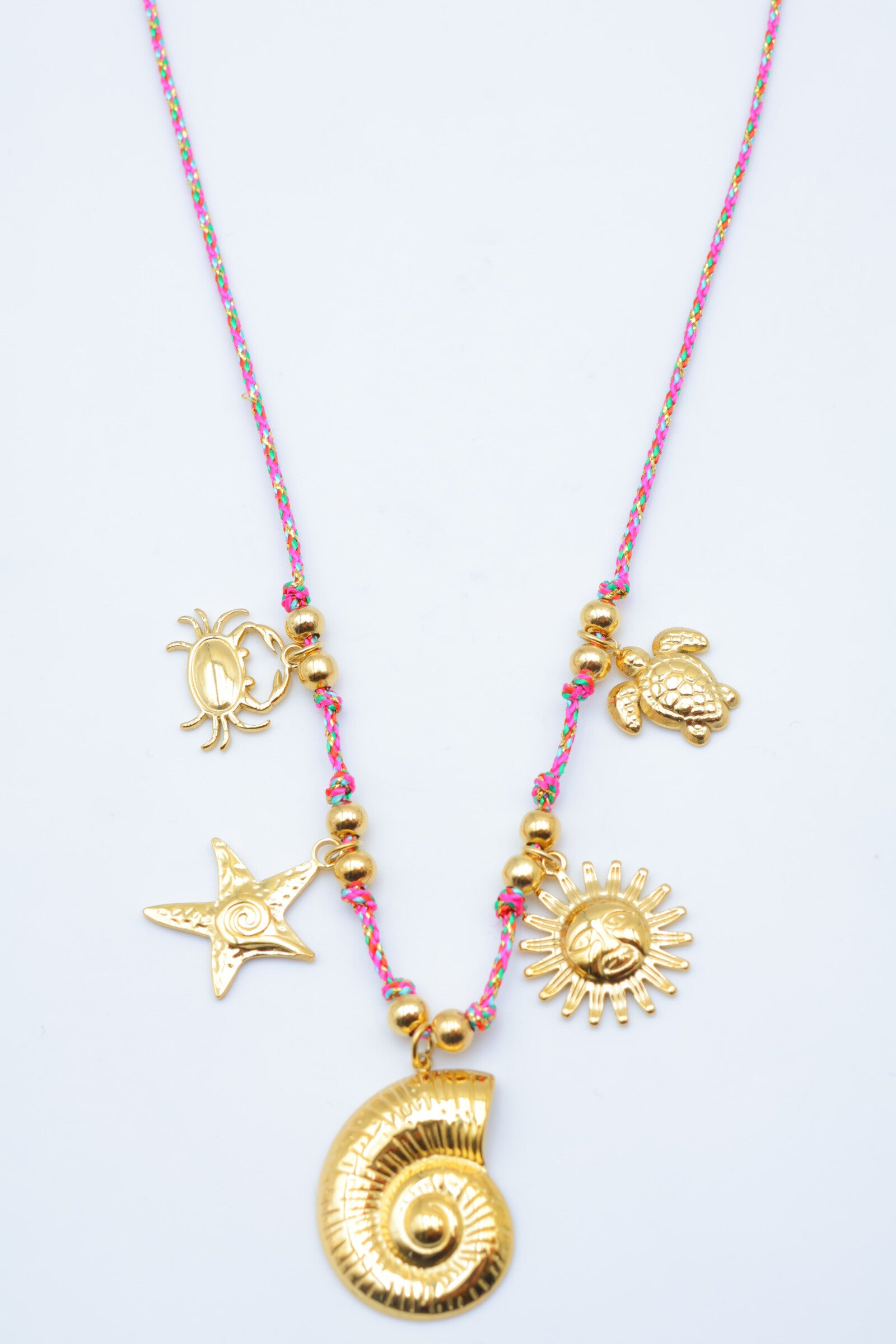 Collier en acier inoxydable - FUCHSIA