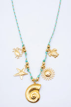 Collier en acier inoxydable - TURQUOISE