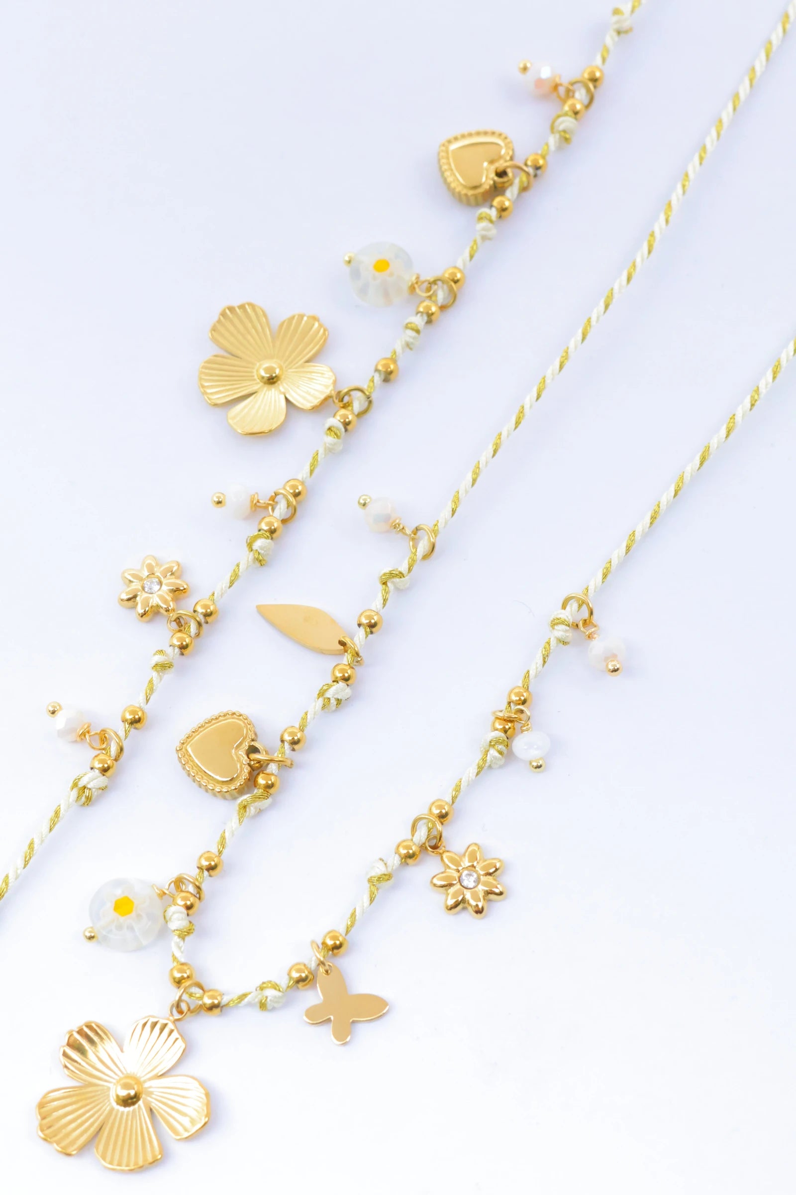 Parure de bijoux en acier inoxydable - BLANC