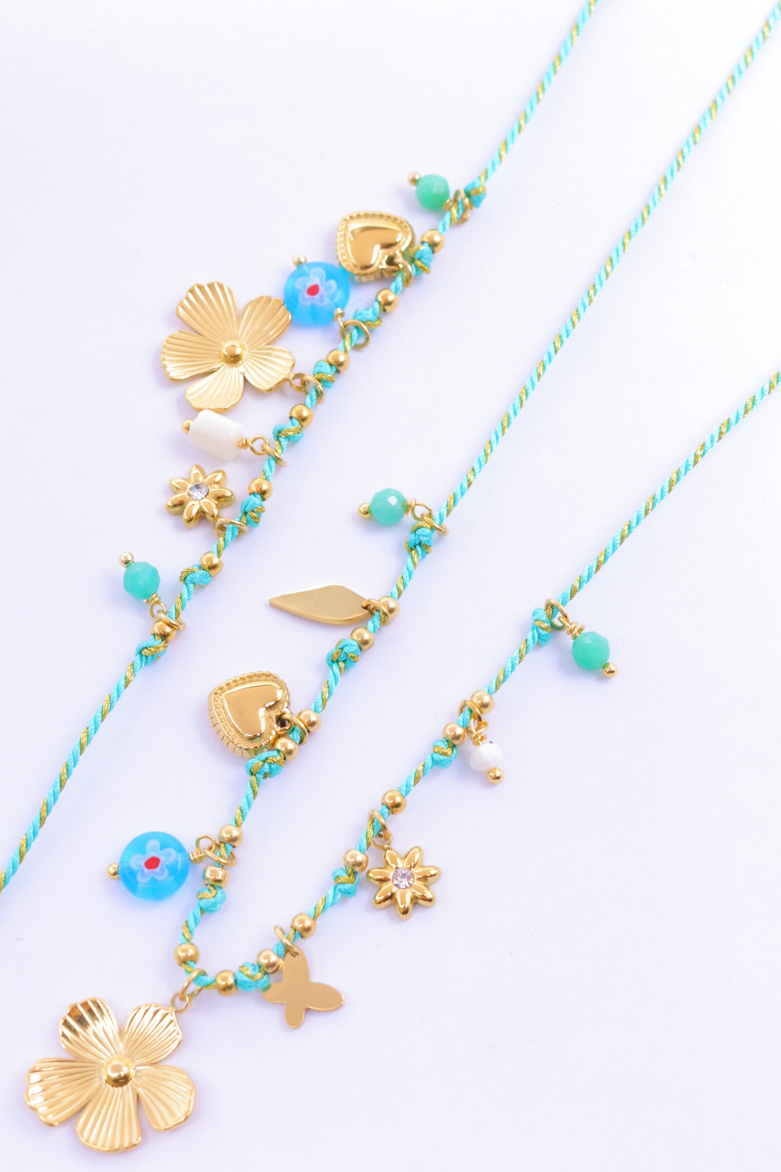 Parure de bijoux en acier inoxydable - BLEU