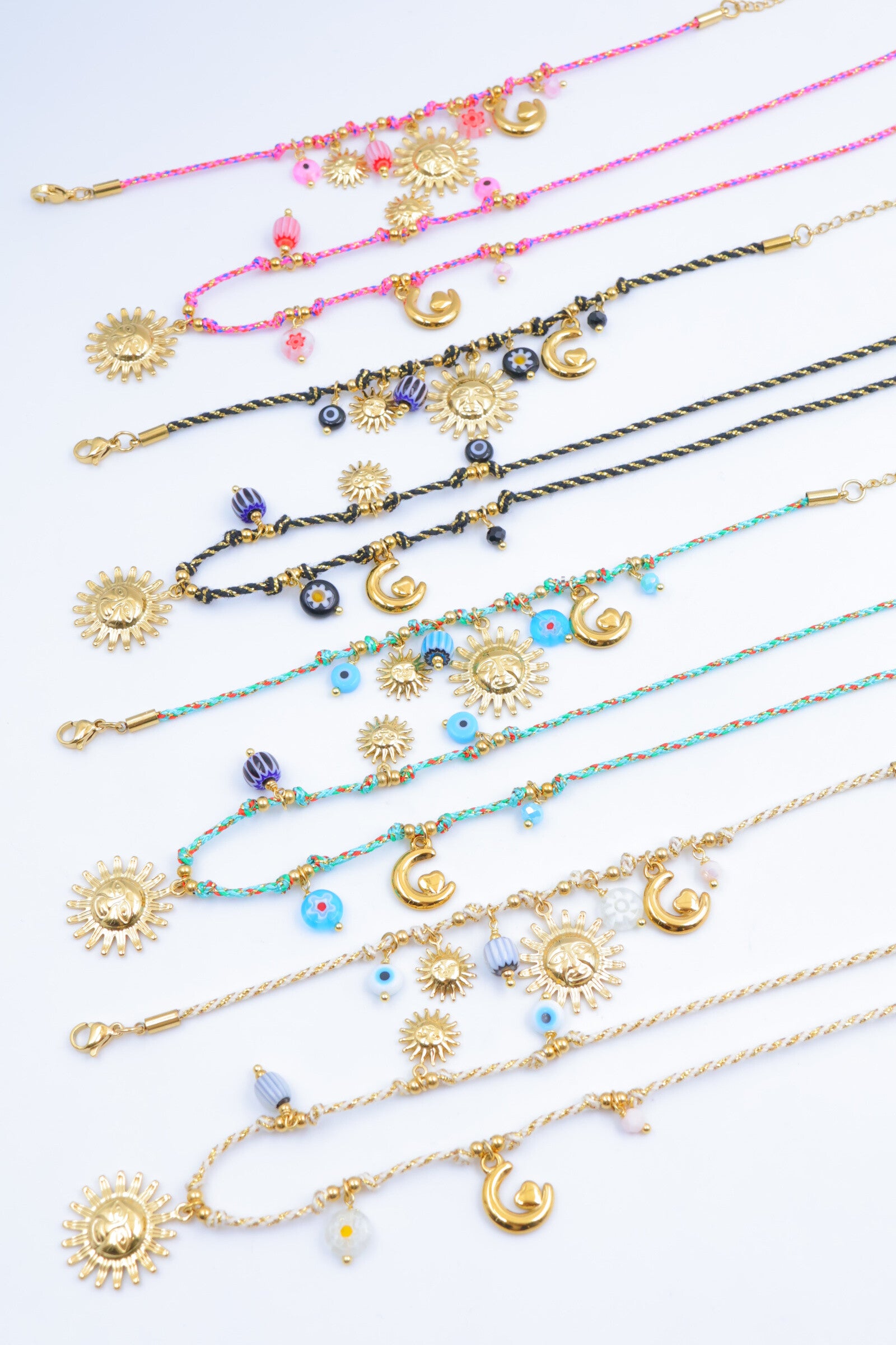 Parure de bijoux en acier inoxydable - BLANC