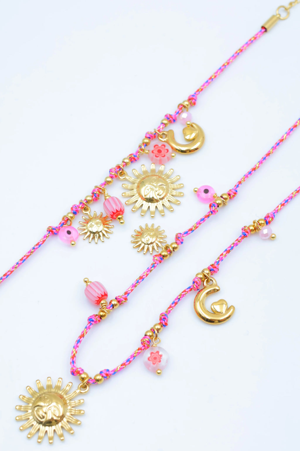 Parure de bijoux en acier inoxydable - FUCHSIA