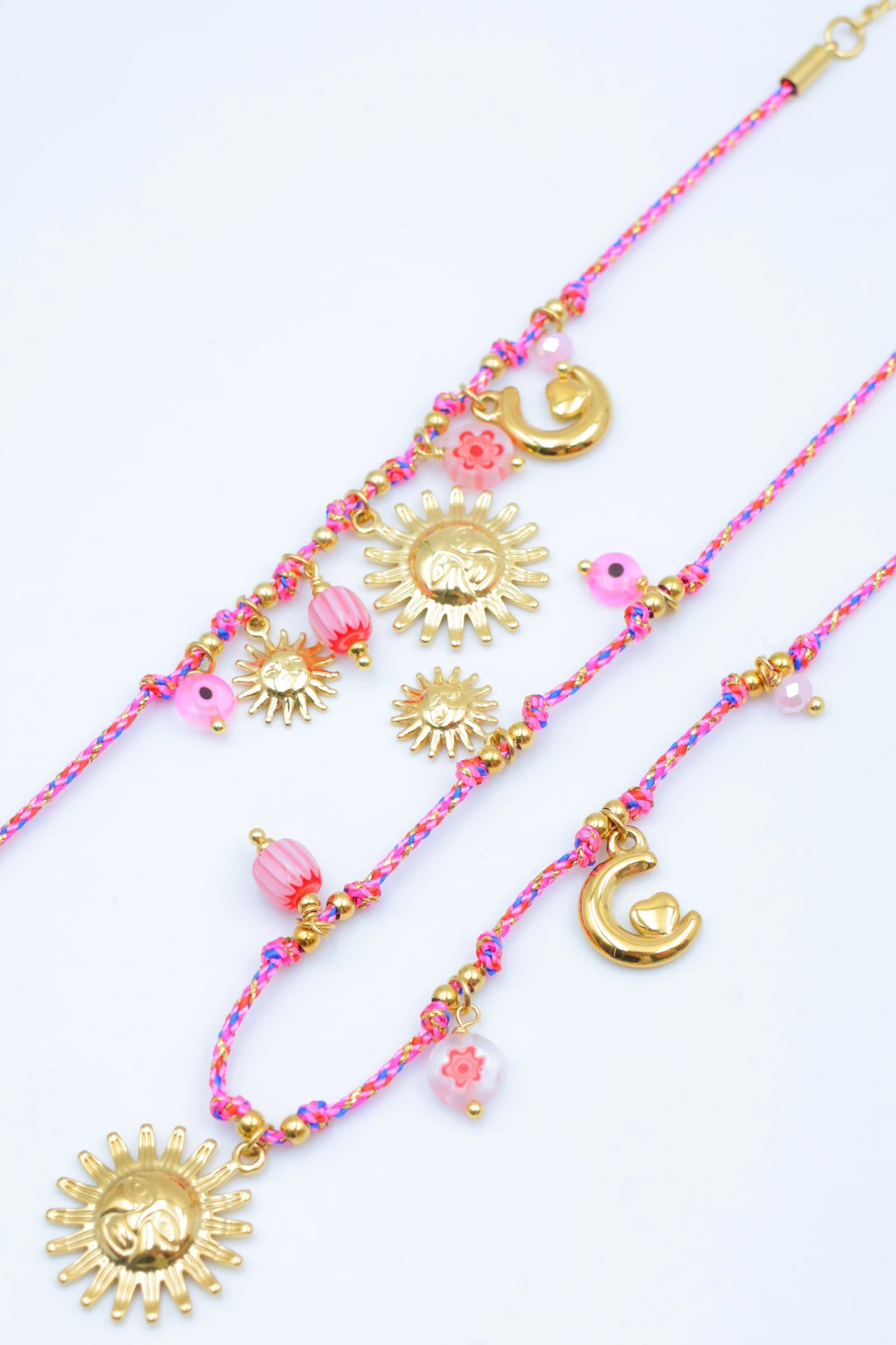 Parure de bijoux en acier inoxydable - FUCHSIA