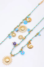 Parure de bijoux en acier inoxydable - TURQUOISE