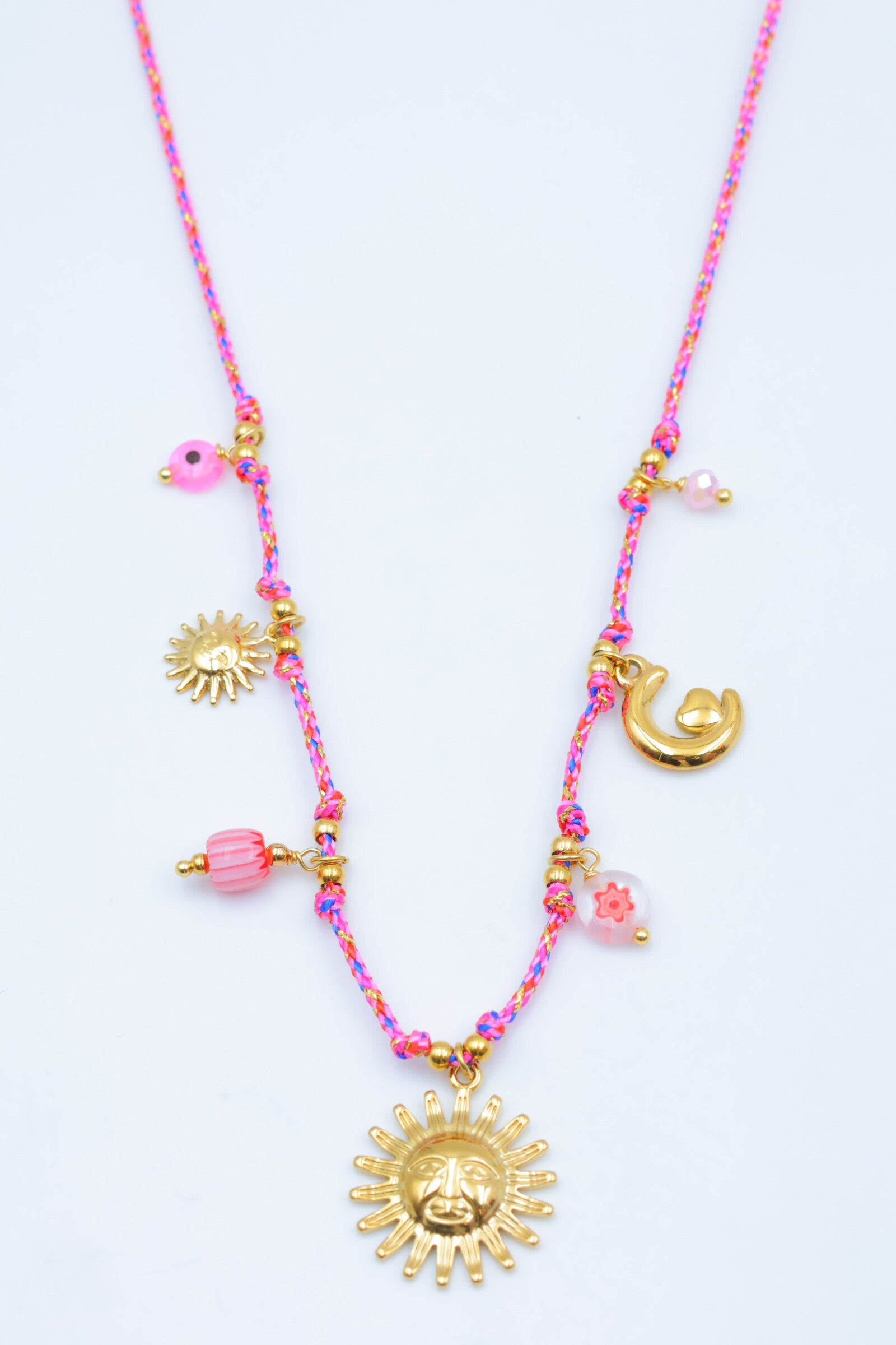 Collier en acier inoxydable - FUCHSIA