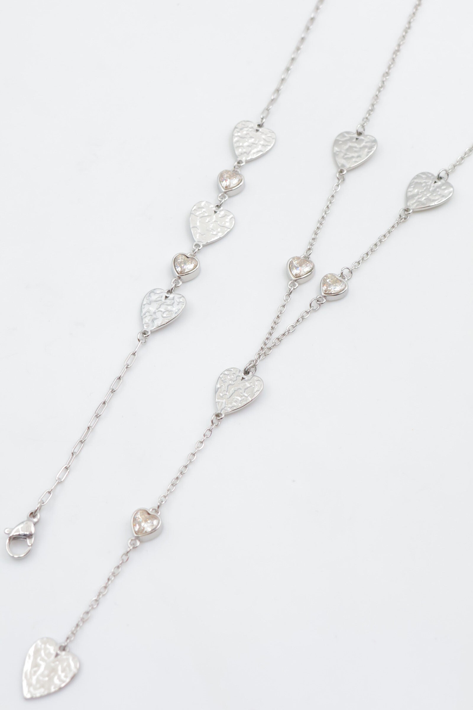 Parure de bijoux en acier inoxydable - ARGENT
