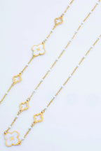 Parure de bijoux en acier inoxydable - BLANC