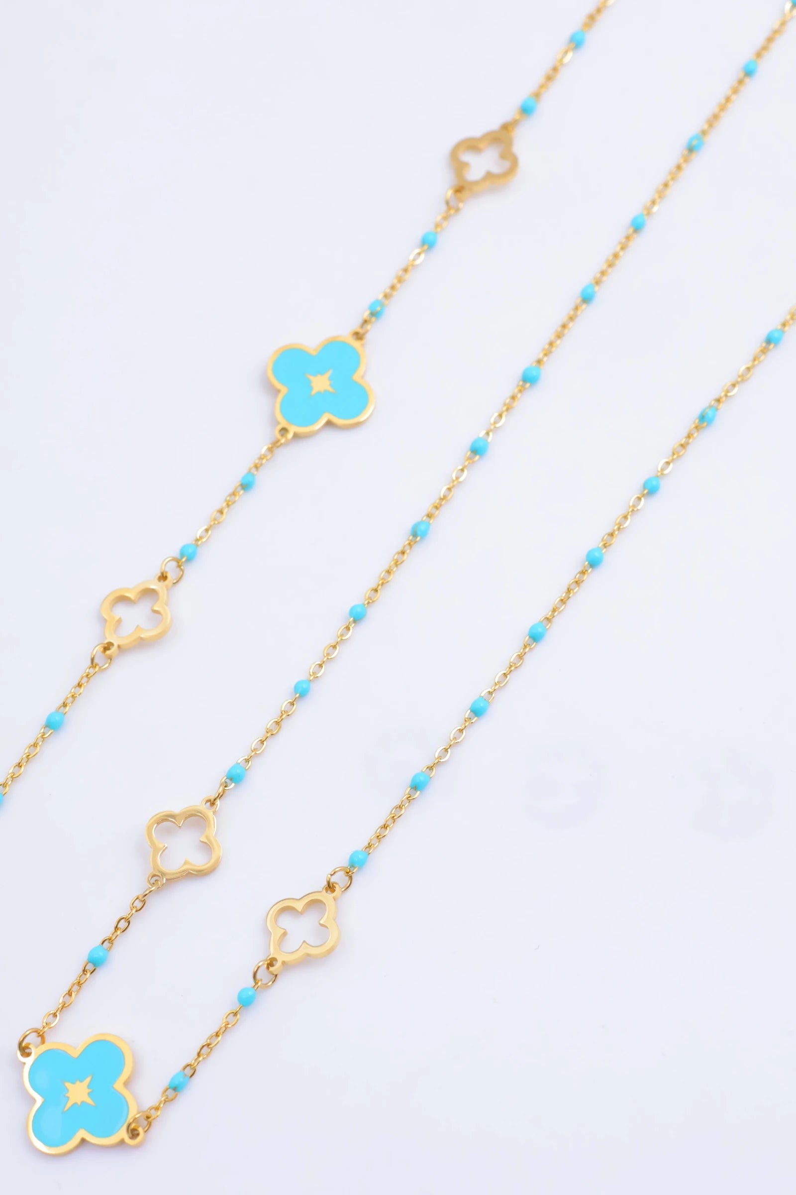 Parure de bijoux en acier inoxydable - TURQUOISE