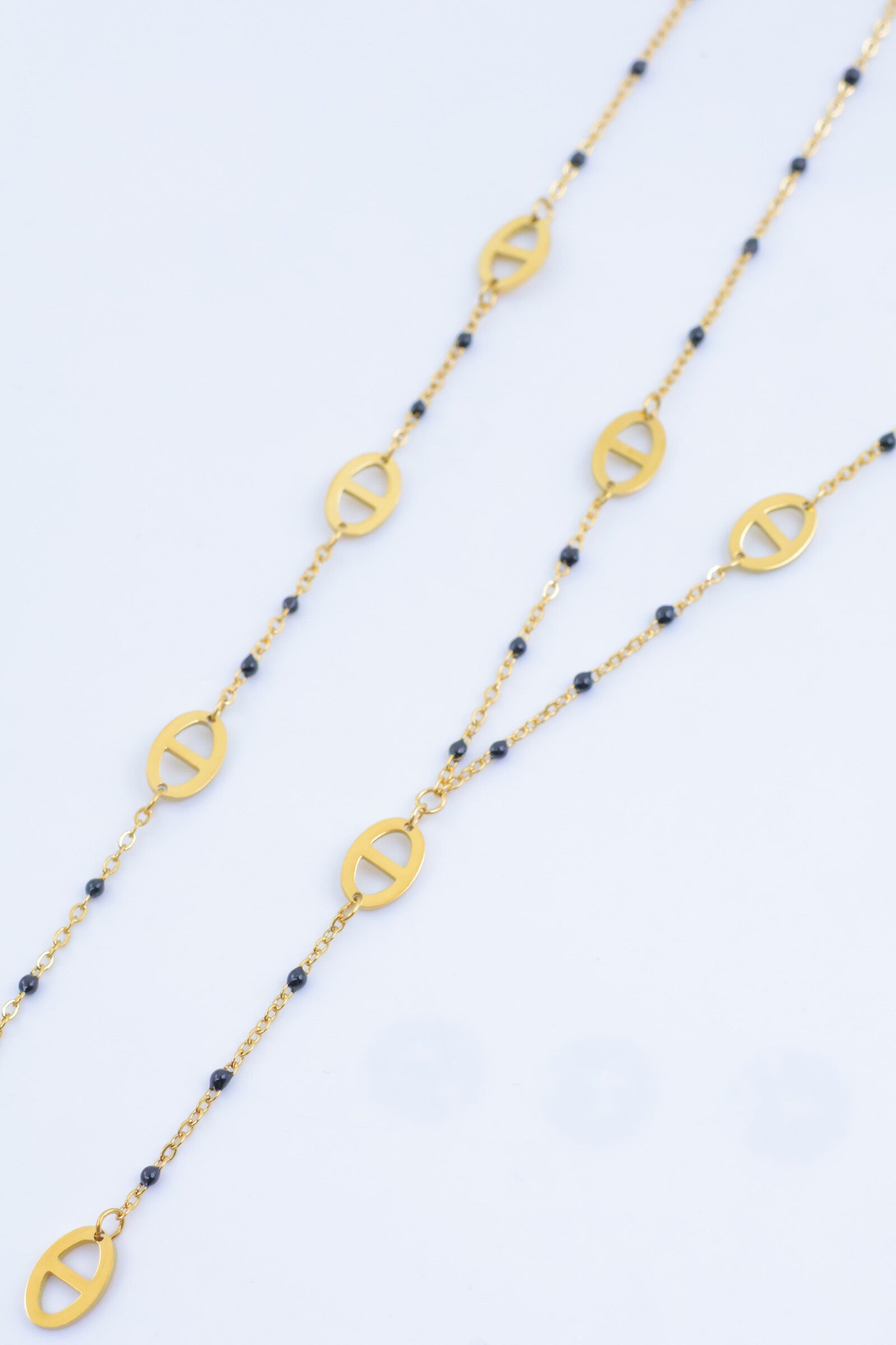 Parure de bijoux en acier inoxydable - NOIR