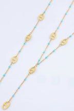 Parure de bijoux en acier inoxydable - TURQUOISE
