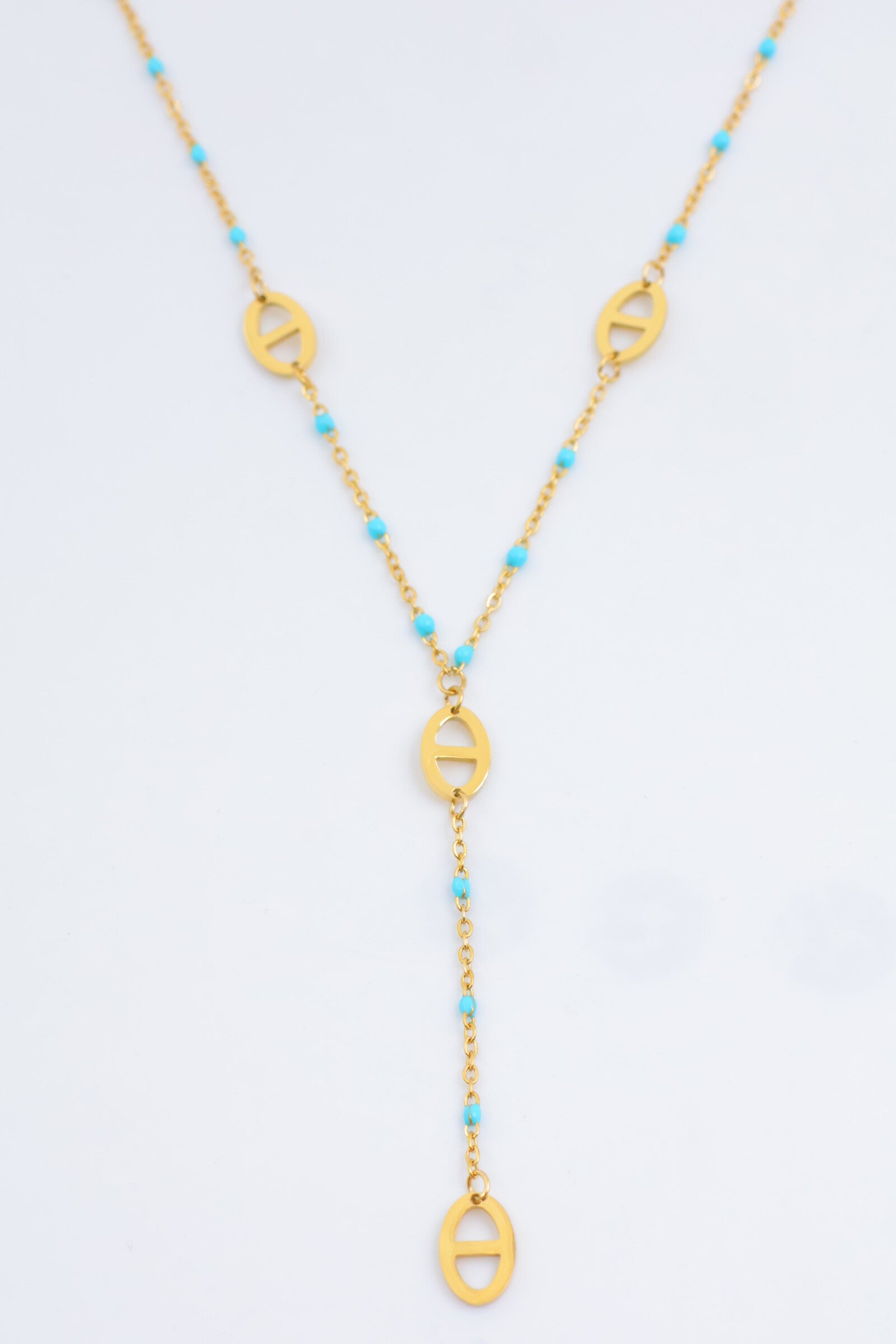 Collier en acier inoxydable - TURQUOISE
