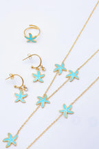Parure de bijoux en acier inoxydable - BLEU