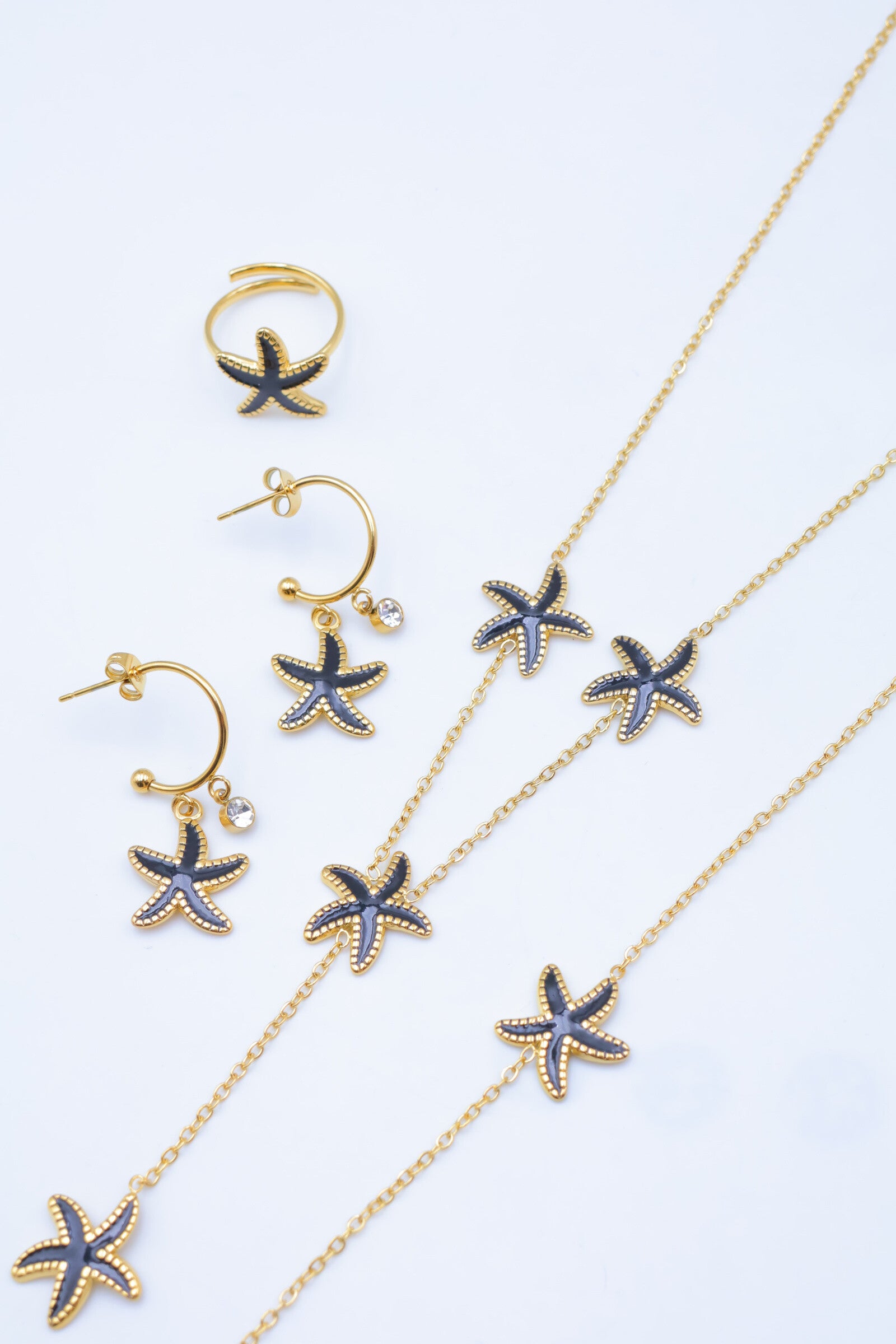 Parure de bijoux en acier inoxydable - NOIR
