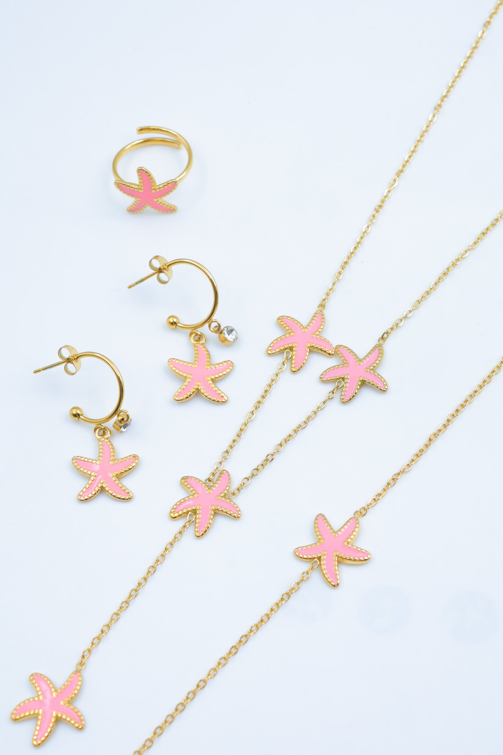 Parure de bijoux en acier inoxydable - ROSE