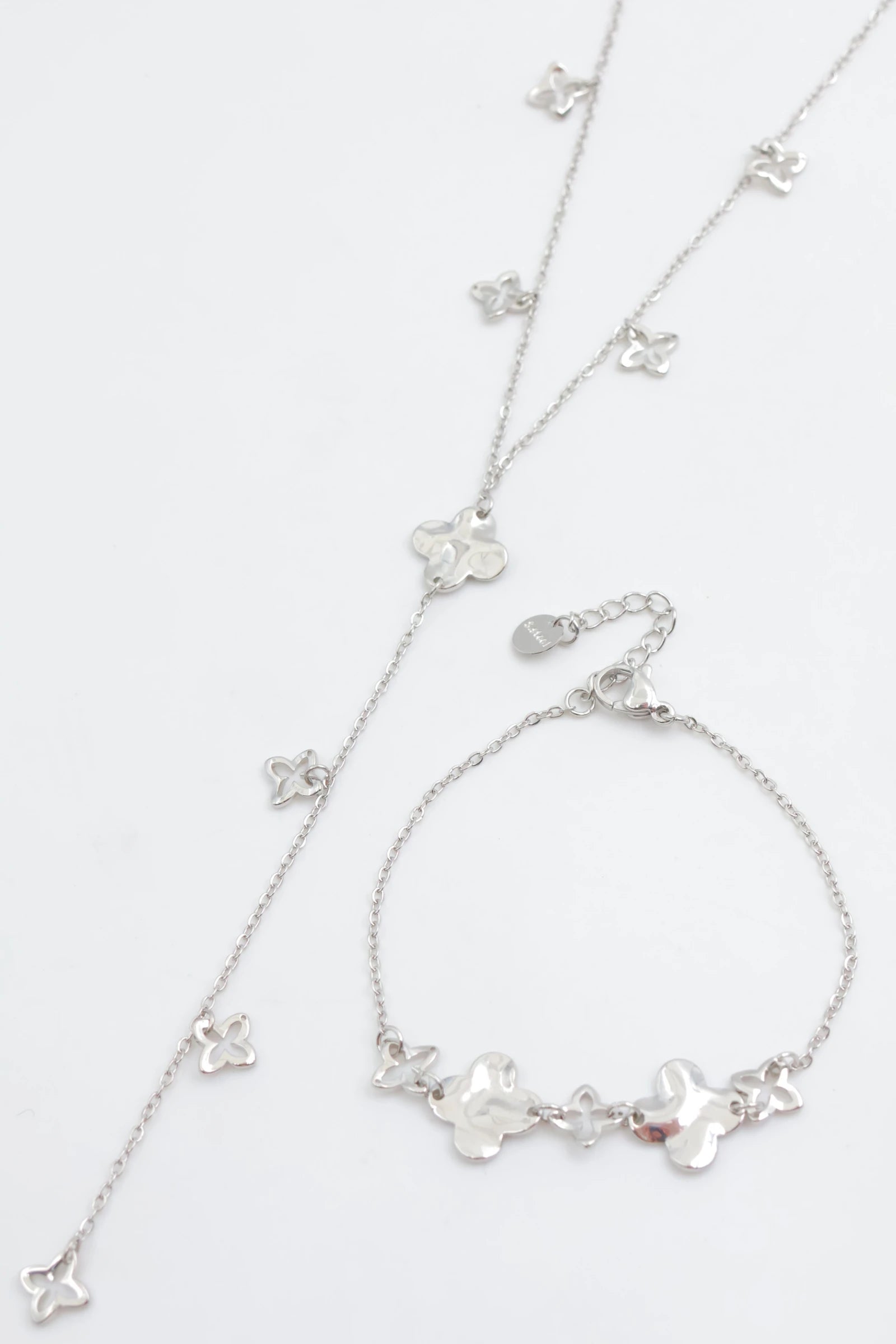 Parure de bijoux en acier inoxydable - ARGENT