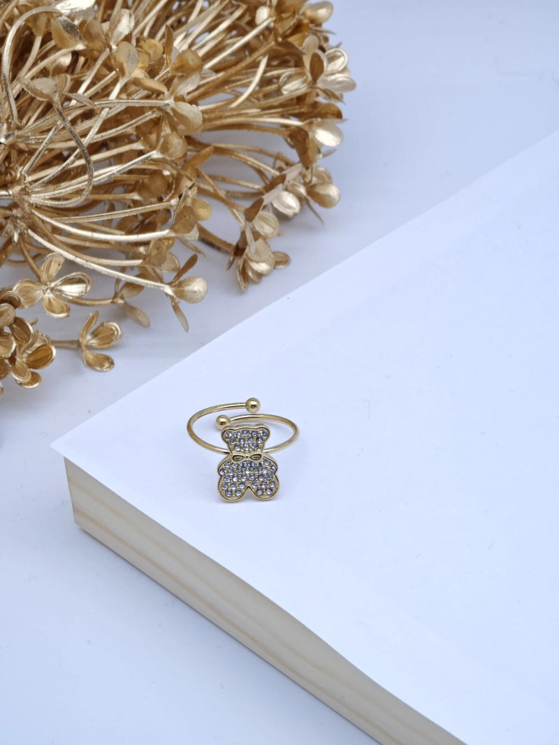 Bague en acier inoxydable ajustable - DORÉ