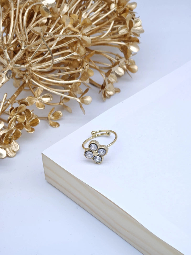 Bague en acier inoxydable ajustable - BLANC