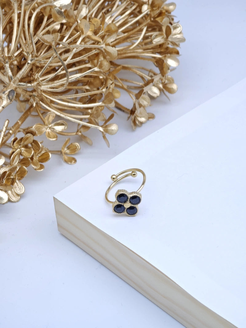 Bague en acier inoxydable ajustable - NOIR