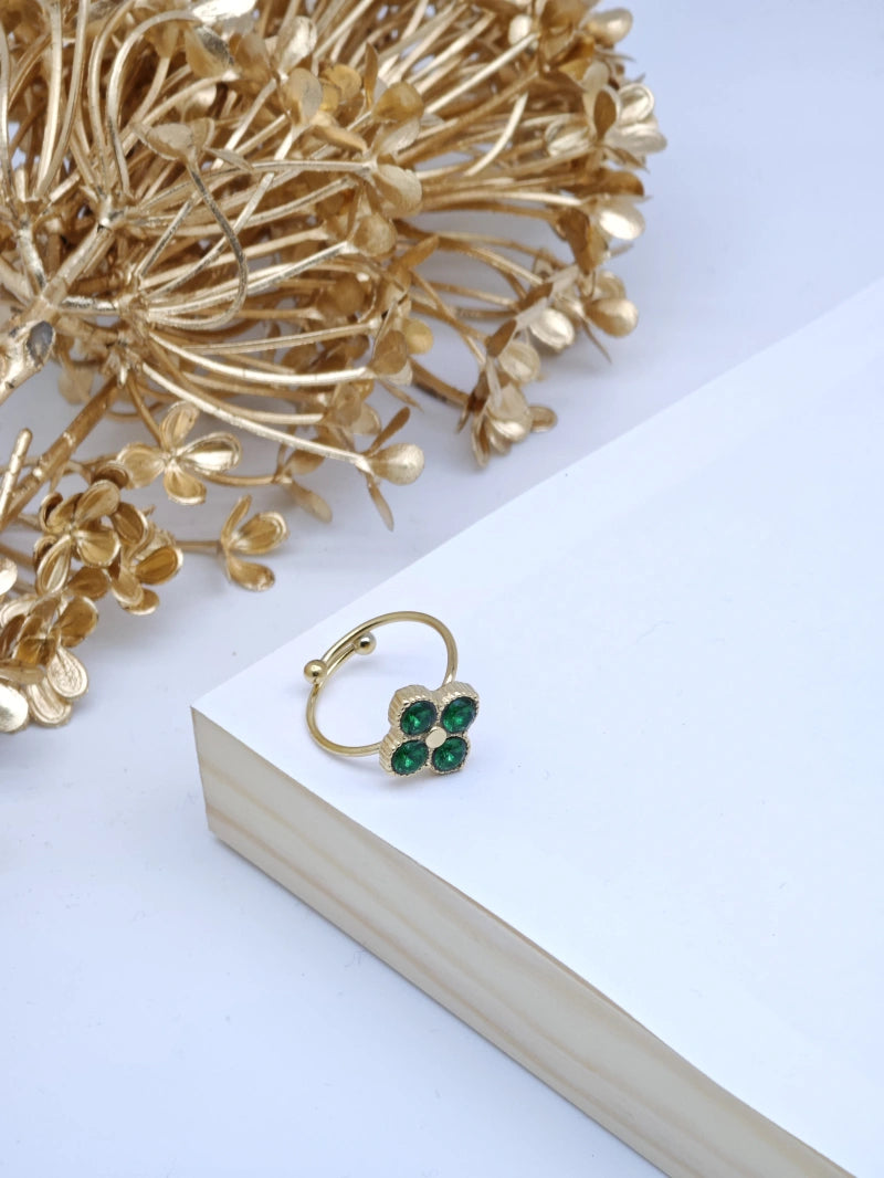 Bague en acier inoxydable ajustable - VERT