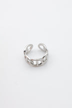 Bague en acier inoxydable ajustable - ARGENT