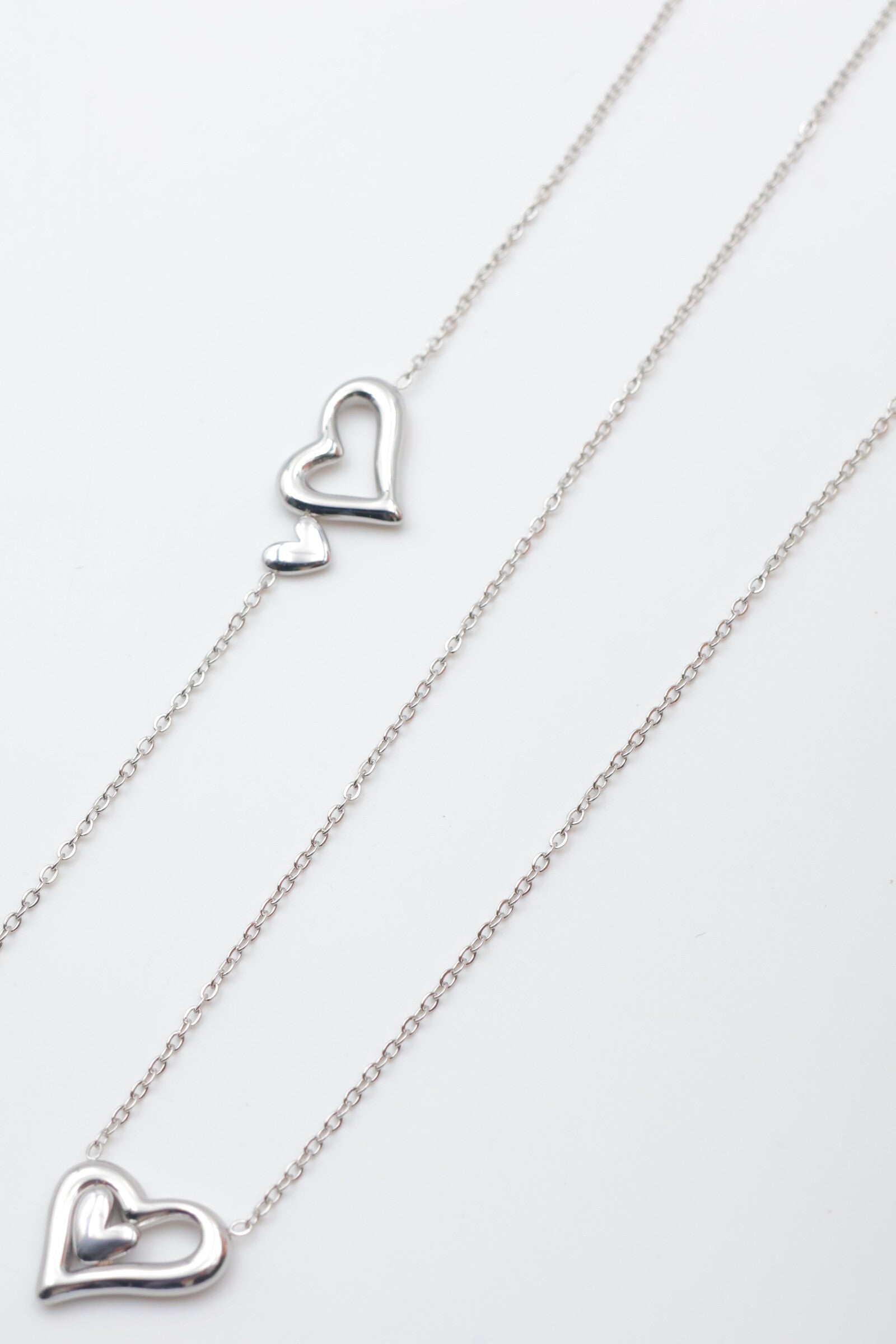Parure de bijoux en acier inoxydable - ARGENT
