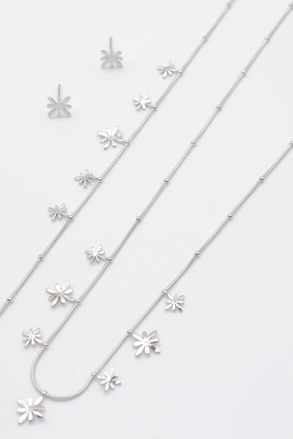 Parure de bijoux en acier inoxydable - ARGENT