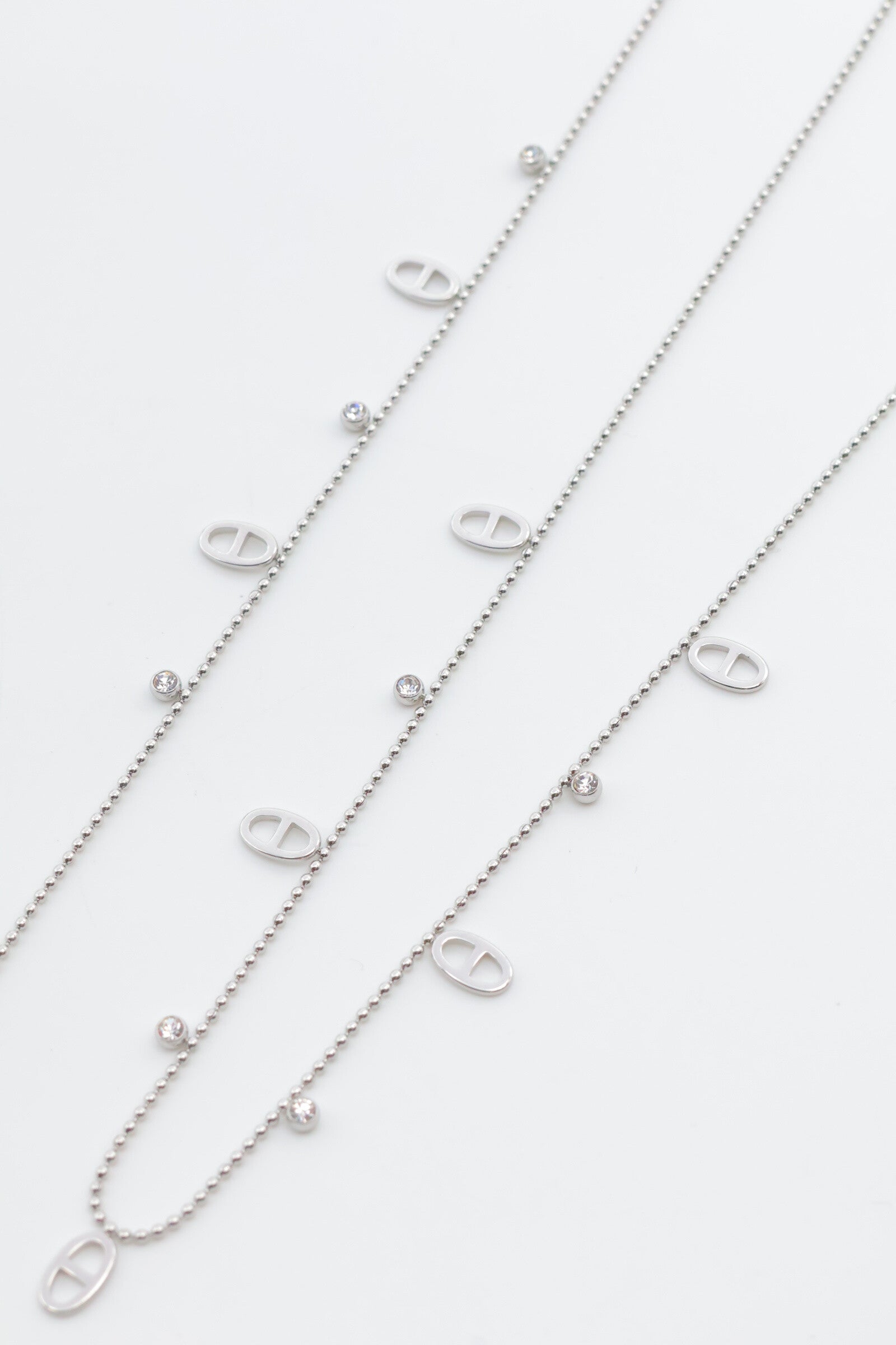 Parure de bijoux en acier inoxydable - ARGENT