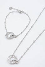 Parure de bijoux en acier inoxydable - ARGENT