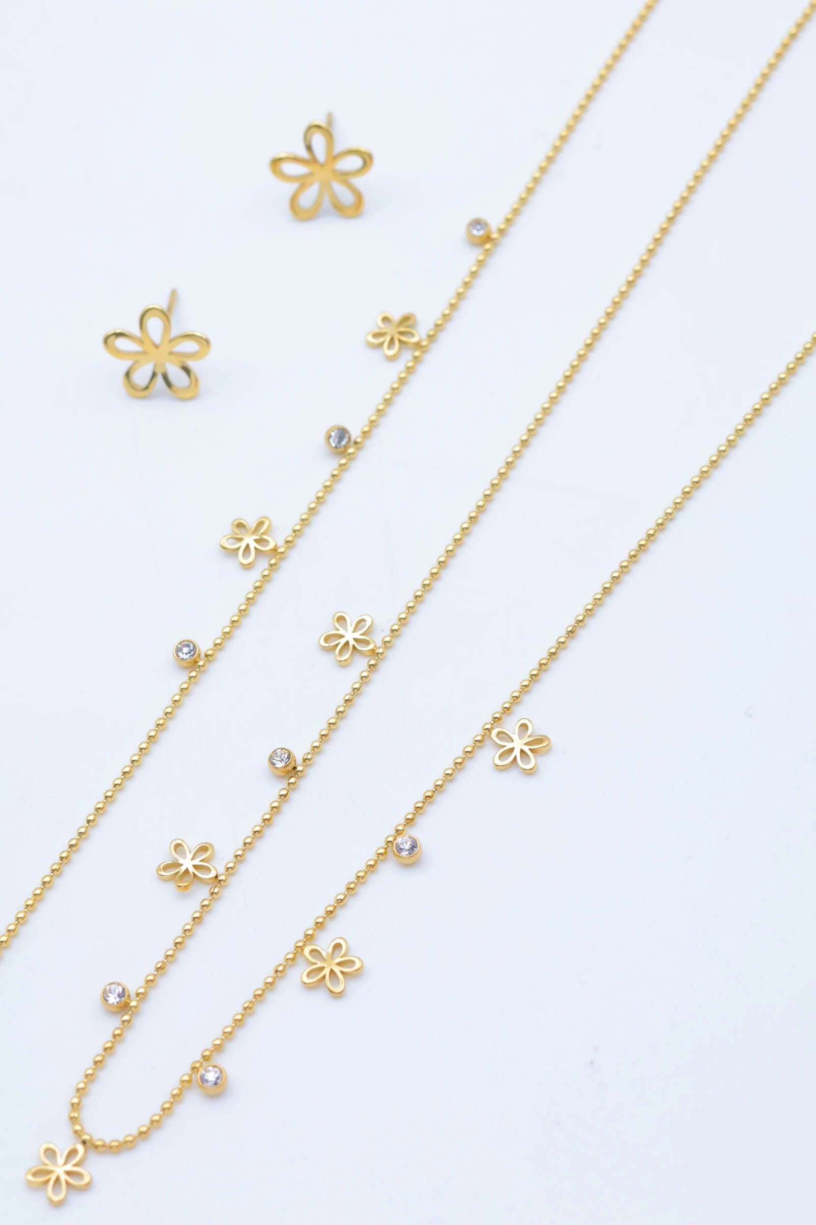 Parure de bijoux en acier inoxydable - DORÉ