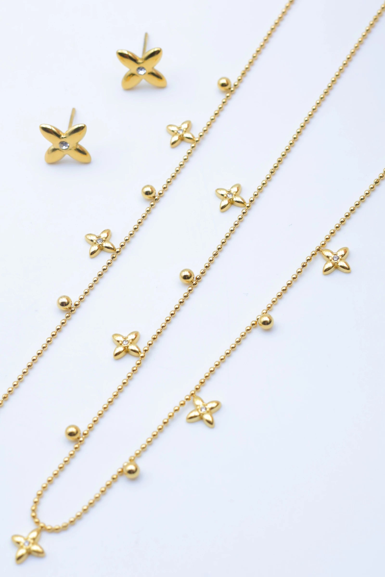 Parure de bijoux en acier inoxydable - DORÉ