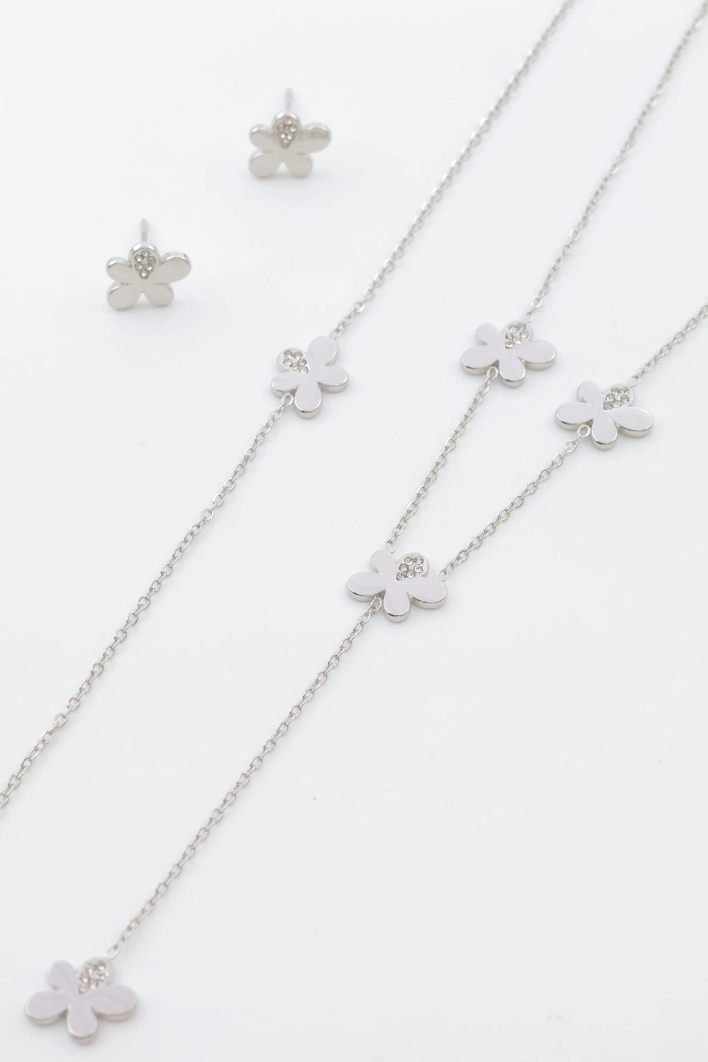 Parure de bijoux en acier inoxydable - ARGENT