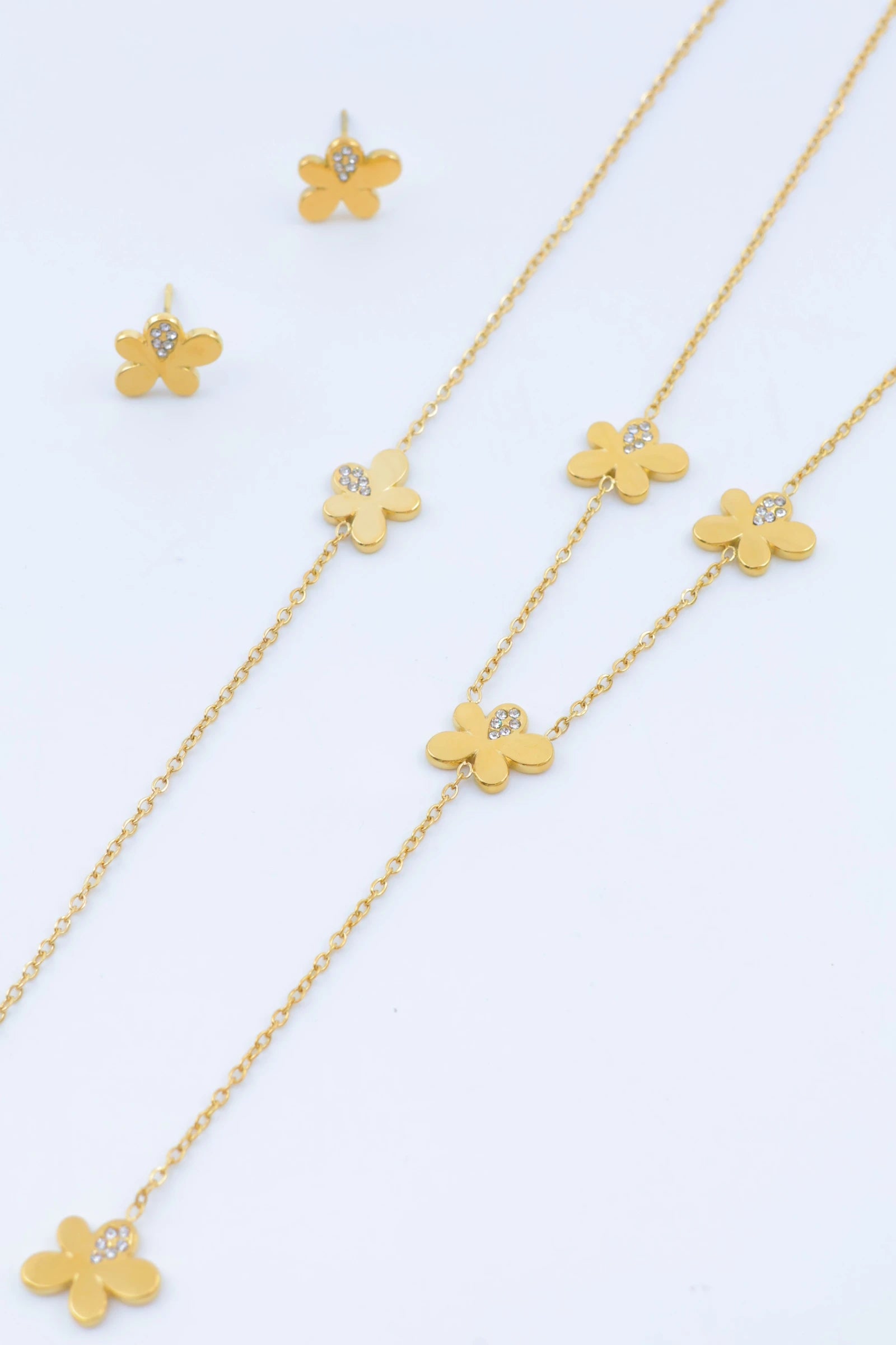 Parure de bijoux en acier inoxydable - DORÉ